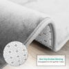 Nestl Set of 3 Absorbent Memory Foam Bath Mat Bathroom Rugs, Gray, Large 20