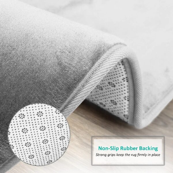 Nestl Set of 3 Absorbent Memory Foam Bath Mat Bathroom Rugs, Gray, Large 20