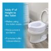 Raised Toilet Seat with Quick Lock, Adds 4 in Height, White, 300 lb Limit