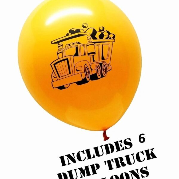 36 Boy'S Construction Balloons Happy Birthday Party Supplies Helium Latex