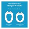 Raised Toilet Seat with Quick Lock, Adds 4 in Height, White, 300 lb Limit