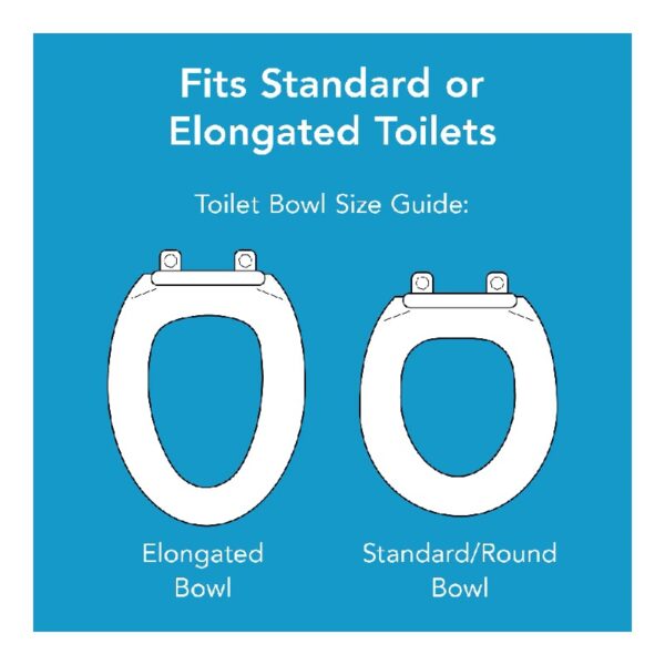 Raised Toilet Seat with Quick Lock, Adds 4 in Height, White, 300 lb Limit