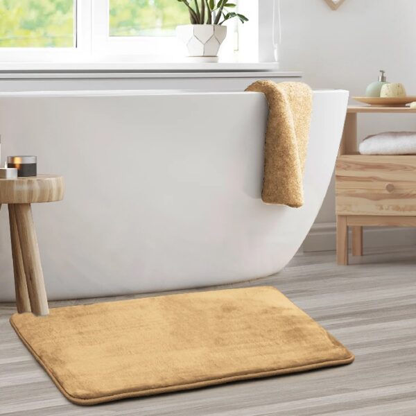 Nestl Set of 3 Absorbent Memory Foam Bath Mat Bathroom Rugs, Gray, Large 20