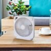 (2 pack) Mainstays 9-inch Box Indoor Comfort Personal AC Electric Fan, 3 Speeds, Black