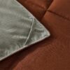 Light Weight Down Alternative Comforter Set, Queen, Green, Reversible