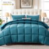 3 Pieces Bed in a Bag Comforter Set Duvet Insert,Reversible,Red/Black,Full Size Comforter Set-200GSM