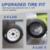 Trailer Spare Tire Carrier Mount Fit 4 & 5 Lugs Wheels - Heavy Duty Holder Bracket