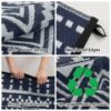 Outdoor Rug Carpet 6'x9' Waterproof Reversible Patio Rug Portable Modern Abstract Indoor Outdoor Rug Plastic Straw Rug for RV Camping Garden Picnic Deck Backyard Porch Decor Gray and White