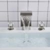 Widespread Bathroom Basin Faucet Crystal Handle Sink Mixer Tap Chrome Finish