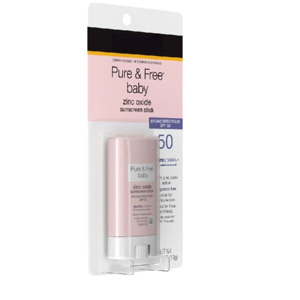 (3 pack) Pure & Free Baby Mineral Sunscreen Stick, SPF 50, 0.47 oz