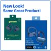 Wireless Open-Ear Earphones with Environmental Noise Canceling Microphones, Black