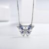 Purple Butterfly Jewelry Amethyst February Birthstone Jewelry Set Fine Necklace/Earrings 925 Sterling Silver Women Birthday Mother's Day Gifts