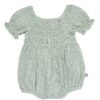 By Gerber Baby Girl Bubble Romper with Flutter Sleeves, Sizes 0/3 Months - 24 Months