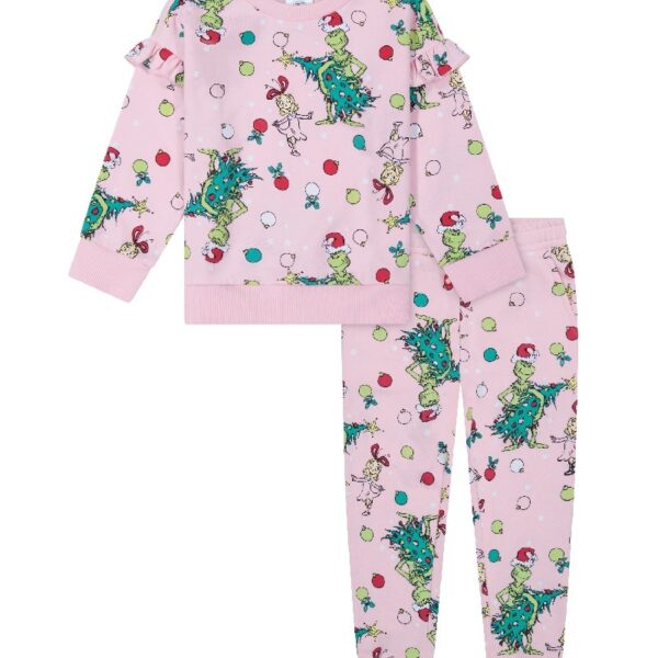 The Grinch Toddler Printed Sweatshirt and Jogger Set, Sizes 2T-5T