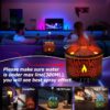 300ml Cool Mist Volcano Humidifier, Essential Oil Diffuser Clearance with Remote and 2-Color Light