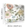 RoomMates Vintage Poppy Peel & Stick Wallpaper, 20.5 in x 18 ft, 30.75 Sq. ft