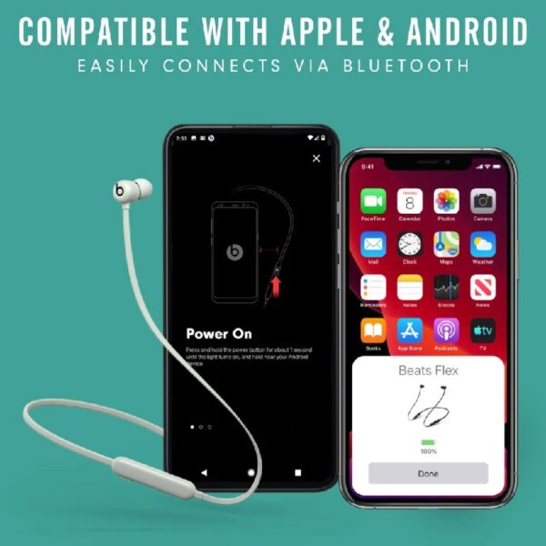 Beats Flex Wireless Earphones Apple W1 Headphone Chip, Blue (Latest Model)