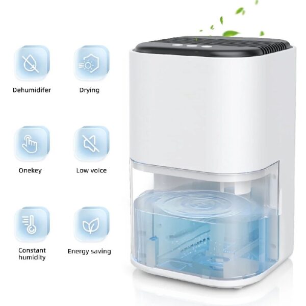 2000ml Portable Dehumidifier, Auto Defrost, Ultra Quiet for Home Large Room Bathroom Garage,Auto Power Off,LED Indicator,clearance sales,White