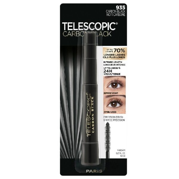 (2 pack) Telescopic Original Washable Intense Lengthening Mascara, Black, 0.27 fl. oz.