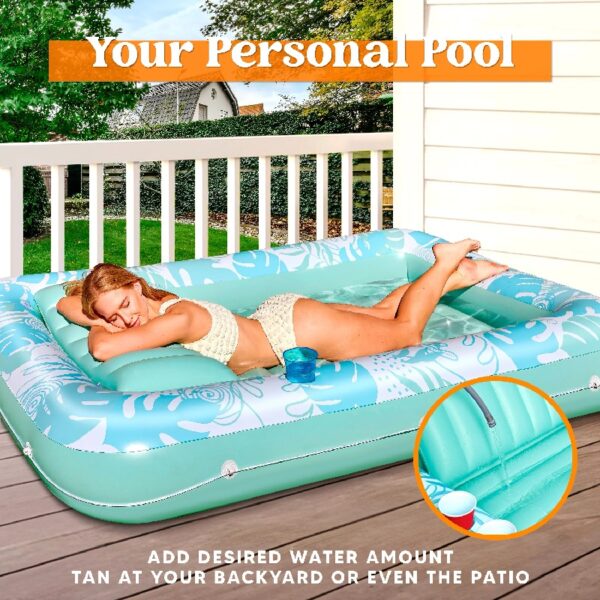 Inflatable Tanning Pool Lounger Float, 70