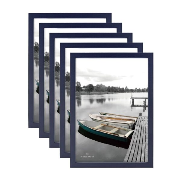 11 x 14 5-in-1 Wood Picture Frames Set-11x14 Matted to 8x10 Wall Frames, Black