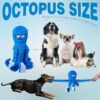 Dog Toys for Aggressive Chewers, Large Dog Toys to Keep Them Busy, Interactive Dog Toys, Squeaky Dog Toys, Tug of War Dog Toy, Crinkle Dog Toy (Blue Octopus)