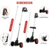24V Black Electric Weed Eater Lawn Edger Cordless Grass String Trimmer Cutter + 2 Batteries & 3 Types Blades