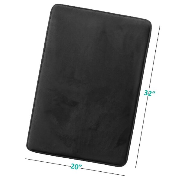 Nestl Set of 3 Absorbent Memory Foam Bath Mat Bathroom Rugs, Gray, Large 20