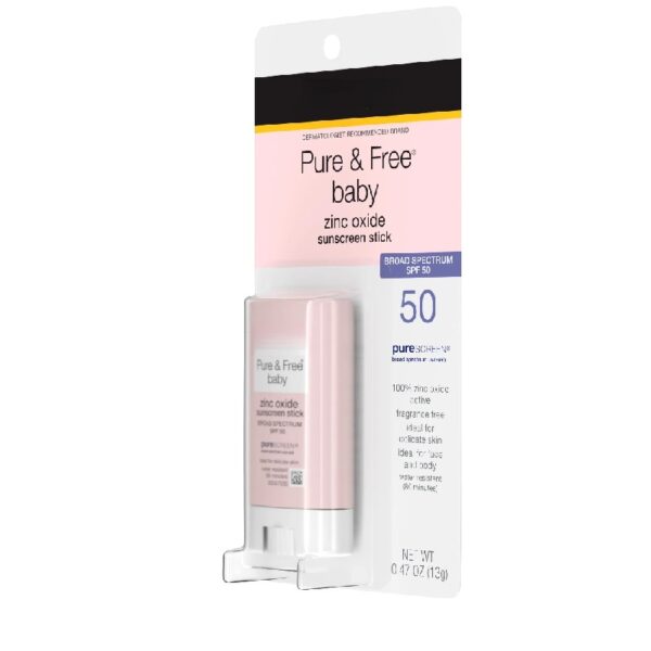 (3 pack) Pure & Free Baby Mineral Sunscreen Stick, SPF 50, 0.47 oz