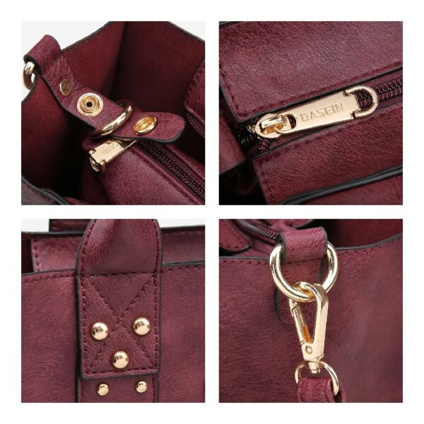 cc741d20c82f48e495e6b32d017833e0 Women's 3Pcs Purse Handbag Shoulder Bag Tote Satchel Hobo Bag Briefcase Work Bag for Ladies