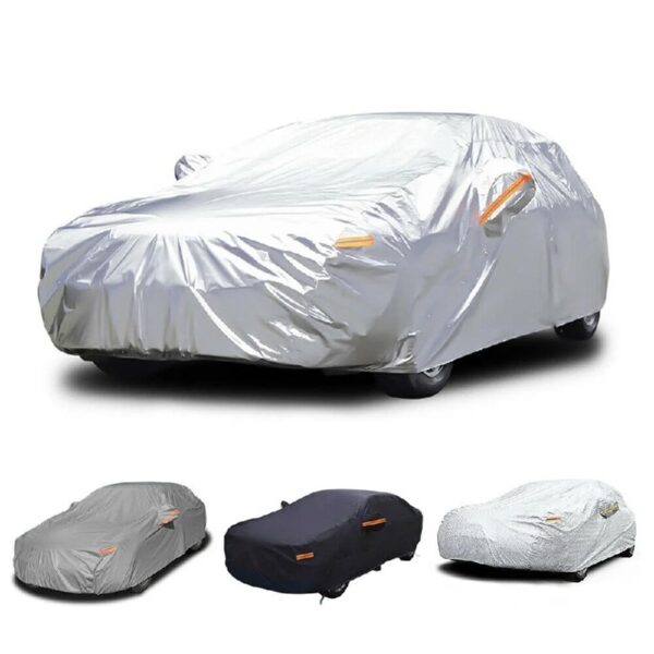 Heavy Duty Waterproof Full Car Cover All Weather Protection Outdoor Indoor Use UV Dustproof for Auto,SUV,Sedan