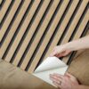 Roommates Studio Cream Oak Slat Peel and Stick Wallpaper 30.75 Sq. ft