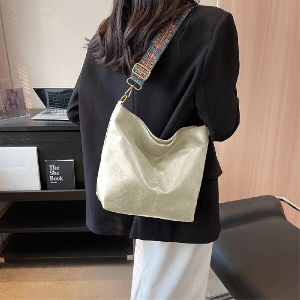 Hobo Bags for Women Crossbody Handbags Guitar Strap Shoulder Bucket Bag Vegan Leather Purse Trendy Boho Tote Purses