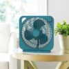 (2 pack) Mainstays 9-inch Box Indoor Comfort Personal AC Electric Fan, 3 Speeds, Black