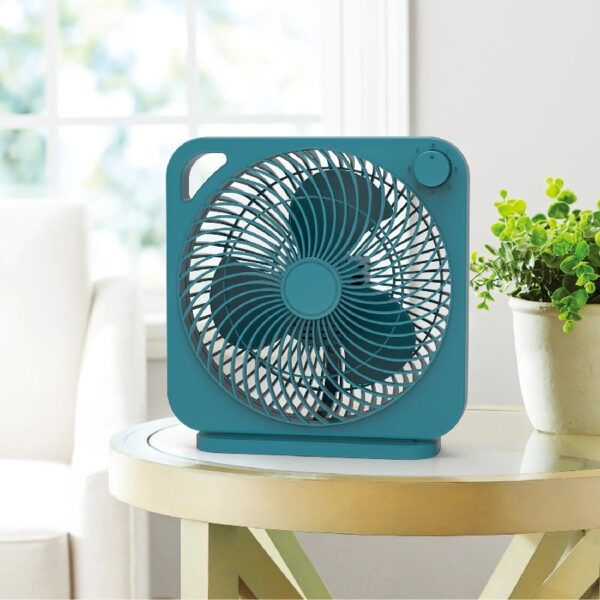 cd2580a4bb174aa8b110b332018aca0d (2 pack) Mainstays 9-inch Box Indoor Comfort Personal AC Electric Fan, 3 Speeds, Black