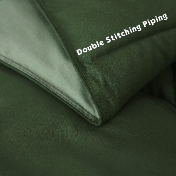 Light Weight Down Alternative Comforter Set, Queen, Green, Reversible