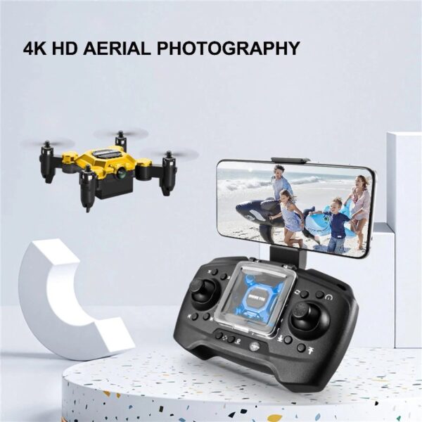 4K Foldable Mini Drone for Kids, Drone with Camera, Portable RC Quadcopter with Altitude Hold 3D Flips and Headless Mode Easy to Fly