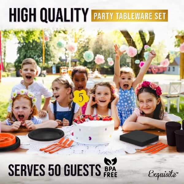 Exquisite 350 Piece Easter Plastic Disposable Party Plates & Dinnerware Combo Set