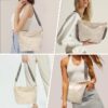 Hobo Bags for Women Crossbody Handbags Guitar Strap Shoulder Bucket Bag Vegan Leather Purse Trendy Boho Tote Purses