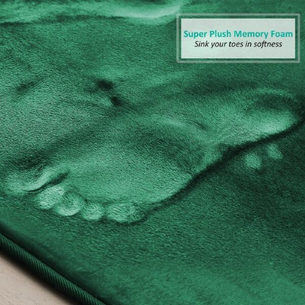 Nestl Set of 3 Absorbent Memory Foam Bath Mat Bathroom Rugs, Gray, Large 20