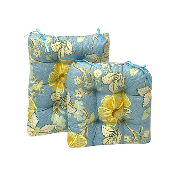Outdoor Patio Cushion, Rocking Chair Cushion Set, Tufted Pads, Set of Upper and Lower with Ties Pack of 2 (2 Sets) - Back 21
