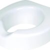 Raised Toilet Seat with Quick Lock, Adds 4 in Height, White, 300 lb Limit