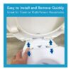 Raised Toilet Seat with Quick Lock, Adds 4 in Height, White, 300 lb Limit