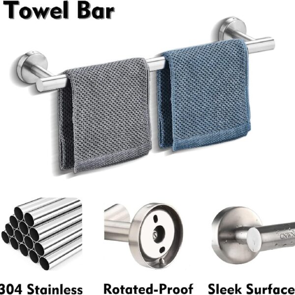 Bathroom Hardware Set, 7 Pieces Bathroom Accessories Set Includes 24