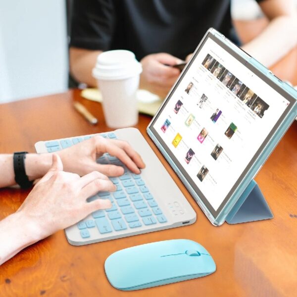 Tablet 2 in 1 Tablet with Keyboard Including Case Mouse Stylus, 10 inch Tablet Android 14 Tablets PC, 10.1