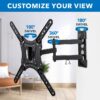 Full Motion TV Wall Mount with Swivel Arm for 28