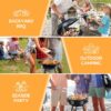 14 inch Portable Charcoal Grill, Lightweight Enamel Coated Coal Kettle Smoker with 3-Point Locking Lid 2 Grilling Racks Dual Venting System, Tabletop Barbecue Oven for Outdoo
