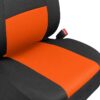 PolyPro Car Seat Covers Full Set in Charcoal on Black – Front and Rear Split Bench for Cars, Easy to Install Cover Set, Accessories Auto Trucks Van SUV