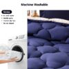3 Pieces Bed in a Bag Comforter Set Duvet Insert,Reversible,Red/Black,Full Size Comforter Set-200GSM