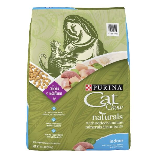 Purina Cat Chow Naturals, Indoor Dry Cat Food, Chicken & Turkey, 18 lb Bag
